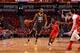 NEW ORLEANS, LA - MAY 6: Kevin Durant #35 of the Golden State Warriors handles the ball against the New Orleans Pelicans during Game Four of the Western Conference Semifinals of the 2018 NBA Playoffs on May 6, 2018 at Smoothie King Center in New Orleans, Louisiana. NOTE TO USER: User expressly acknowledges and agrees that, by downloading and or using this Photograph, user is consenting to the terms and conditions of the Getty Images License Agreement. Mandatory Copyright Notice: Copyright 2018 NBAE (Photo by Noah Graham/NBAE via Getty Images)