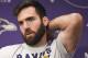 Baltimore Ravens quarterback Joe Flacco answers questions at a press conference after an NFL football game against the Cincinnati Bengals in Baltimore, Sunday, Dec 31, 2017. The Bengals defeated the Ravens 31-27. (AP Photo/Gail Burton)