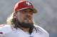 San Francisco 49ers offensive guard Zane Beadles (68) against the Los Angeles Rams during the first half of an NFL football game Sunday, Dec. 31, 2017, in Los Angeles. (AP Photo/Rick Scuteri)