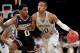 NEW YORK, NY - MARCH 27: Tony Carr #10 of the Penn State Nittany Lions works against Nick Weatherspoon #0 of the Mississippi State Bulldogs in the second quarter during their 2018 National Invitation Tournament Championship semifinals game at Madison Square Garden on March 27, 2018 in New York City. (Photo by Abbie Parr/Getty Images)
