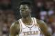 AUSTIN, TX - FEBRUARY 24: Mohamed Bamba #4 of the Texas Longhorns runs up court against the Oklahoma State Cowboys at the Frank Erwin Center on February 24, 2018 in Austin, Texas. (Photo by Chris Covatta/Getty Images)