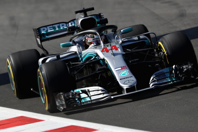 MONTMELO, SPAIN - MAY 11: Lewis Hamilton of Great Britain driving the (44) Mercedes AMG Petronas F1 Team Mercedes WO9 on track during practice for the Spanish Formula One Grand Prix at Circuit de Catalunya on May 11, 2018 in Montmelo, Spain.  (Photo by Mark Thompson/Getty Images)