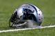 NEW ORLEANS, LA - DECEMBER 03: A Carolina Panthers helmet is seen during a game against the New Orleans Saints at the Mercedes-Benz Superdome on December 3, 2017 in New Orleans, Louisiana. (Photo by Jonathan Bachman/Getty Images)