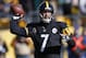 Pittsburgh Steelers quarterback Ben Roethlisberger (7) throws a pass during the first half of an NFL divisional football AFC playoff game against the Jacksonville Jaguars in Pittsburgh, Sunday, Jan. 14, 2018. (AP Photo/Keith Srakocic)
