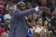 PHILADELPHIA, PA - MAY 5: Philadelphia 76ers assistant coach Lloyd Pierce yells out to his team against the Boston Celtics during Game Three of the Eastern Conference Second Round of the 2018 NBA Playoff at Wells Fargo Center on May 5, 2018 in Philadelphia, Pennsylvania. NOTE TO USER: User expressly acknowledges and agrees that, by downloading and or using this photograph, User is consenting to the terms and conditions of the Getty Images License Agreement. (Photo by Mitchell Leff/Getty Images) *** Local Caption *** Lloyd Pierce