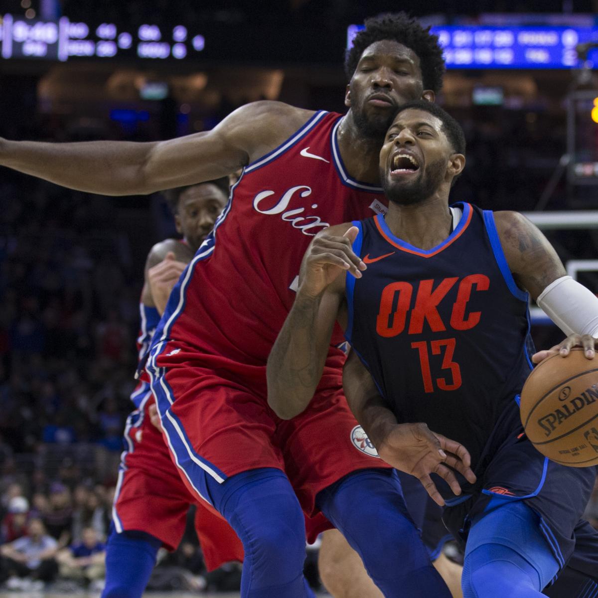Paul George Rumored to Draw Interest from 76ers in 2018 NBA Free Agency | Bleacher ...