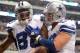 ARLINGTON, TX - OCTOBER 02: Dez Bryant #88 of the Dallas Cowboys and Jason Witten #82 celebrate a touchdown against the Detroit Lions during the first quarter at Cowboys Stadium on October 2, 2011 in Arlington, Texas. (Photo by Ronald Martinez/Getty Images)