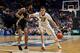 NASHVILLE, TN - MARCH 16: Michael Porter Jr. #13 of the Missouri Tigers plays against Phil Cover #00 of the Florida State Seminoles during the first round of the 2018 NCAA Men's Basketball Tournament at Bridgestone Arena on March 16, 2018 in Nashville, Tennessee. (Photo by Frederick Breedon/Getty Images)