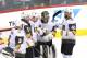 WINNIPEG, MB - MAY 14: Marc-Andre Fleury #29 of the Vegas Golden Knights is congratulated by his teammates after defeating the Winnipeg Jets in Game Two of the Western Conference Finals during the 2018 NHL Stanley Cup Playoffs at Bell MTS Place on May 14, 2018 in Winnipeg, Canada. The Vegas Golden Knights defeated the Winnipeg Jets 3-1. (Photo by Jason Halstead/Getty Images)