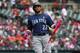 Seattle Mariners' Robinson Cano bats against the Detroit Tigers in the third inning of a baseball game in Detroit, Sunday, May 13, 2018. (AP Photo/Paul Sancya)
