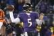 BALTIMORE, MD - DECEMBER 31: Quarterback Joe Flacco #5 of the Baltimore Ravens passes in the fourth quarter against the Cincinnati Bengals at M&T Bank Stadium on December 31, 2017 in Baltimore, Maryland. (Photo by Rob Carr/Getty Images)