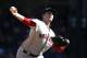 ARLINGTON, TX - MAY 6: Carson Smith #39 of the Boston Red Sox pitches against the Texas Rangers during the ninth inning at Globe Life Park in Arlington on May 6, 2018 in Arlington, Texas. The Red Sox won 6-1. (Photo by Ron Jenkins/Getty Images)