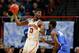 BOISE, ID - MARCH 15: Deandre Ayton #13 of the Arizona Wildcats handles the ball in the first half against Ikenna Smart #34 of the Buffalo Bulls during the first round of the 2018 NCAA Men's Basketball Tournament at Taco Bell Arena on March 15, 2018 in Boise, Idaho. (Photo by Kevin C. Cox/Getty Images)