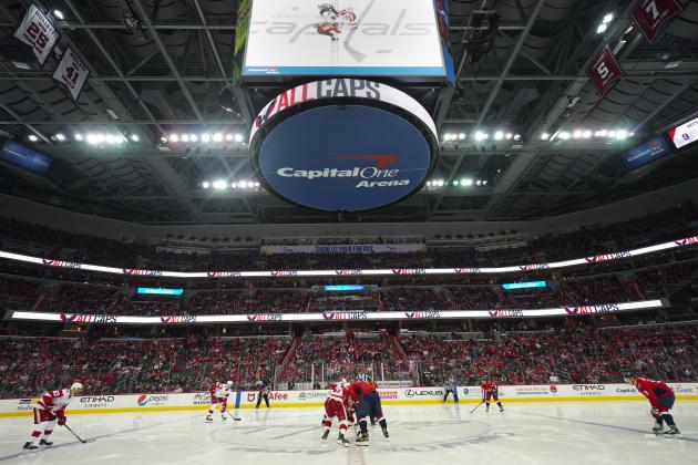 Detroit Red Wings against the Washington Capitals during the second period of an NHL hockey game at Capitol One Arena Sunday, Feb. 11, 2018, in Washington. (AP Photo/Pablo Martinez Monsivais)