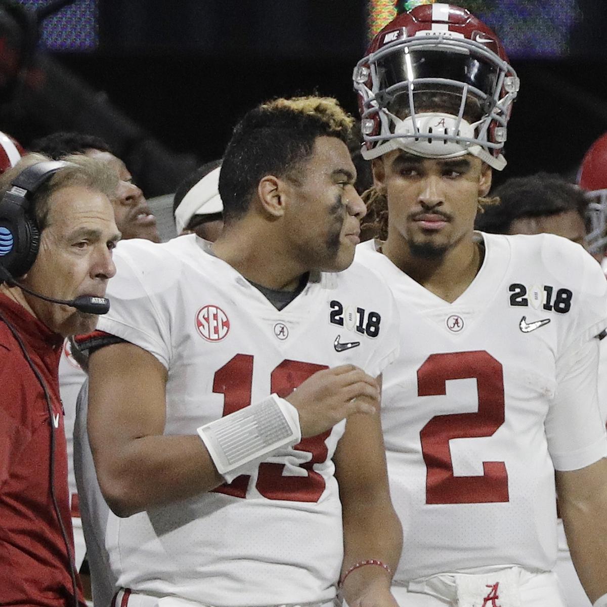 Nick Saban Hasn't Given 'Any Thought' to Possibility of Alabama Playing 2 QBs | Bleacher Report | Latest News, Videos and Highlights