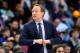 FILE - In this April 6, 2018, file photo, Atlanta Hawks coach Mike Budenholzer gestures during the second half of the team's NBA basketball game against the Washington Wizards in Washington. The Hawks and Budenholzer mutually agreed to part ways on Wednesday, April 25, according to the team. The Hawks announced the move Wednesday night in a brief three-sentence statement. (AP Photo/Nick Wass, File)