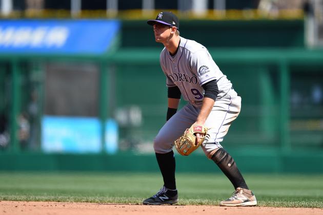 PITTSBURGH, PA - APRIL 18:  DJ LeMahieu #9 of the Colorado Rockies in action during the game against the Pittsburgh Pirates at PNC Park on April 18, 2018 in Pittsburgh, Pennsylvania. (Photo by Joe Sargent/Getty Images)