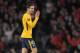LONDON, ENGLAND - APRIL 26: Sime Vrsaljko of Atletico Madrid gestures during the UEFA Europa League Semi Final leg one match between Arsenal FC and Atletico Madrid at Emirates Stadium on April 26, 2018 in London, United Kingdom. (Photo by TF-Images/Getty Images)