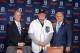 DETROIT, MI - OCTOBER 20: Detroit Tigers President and CEO Christopher Ilitch (L) and Tigers Executive Vice President of Baseball Operations & General Manager Al Avila (R) pose for a photo with new Tigers manager Ron Gardenhire during the press conference to announce the signing of Gardenhire at Comerica Park on October 20, 2017 in Detroit, Michigan. (Photo by Mark Cunningham/MLB Photos via Getty Images)