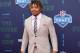ARLINGTON, TX - APRIL 26: Derrius Guice of LSU poses on the red carpet prior to the start of the 2018 NFL Draft at AT&T Stadium on April 26, 2018 in Arlington, Texas. (Photo by Tim Warner/Getty Images)