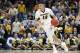Missouri's Michael Porter Jr. brings the ball down the court during the first half in an NCAA college basketball game against Georgia at the Southeastern Conference tournament Thursday, March 8, 2018, in St. Louis. (AP Photo/Jeff Roberson)