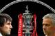 FILE PHOTO (EDITORS NOTE: COMPOSITE OF IMAGES - Image numbers 73035843,496018146,675114354,605866718) In this composite image a comparision has been made between Antonio Conte, Manager of Chelsea (L) and Jose Mourinho, Manager of Manchester United. Chelsea and Manchester United meet in the Emirates FA Cup Final at Wembley Stadium on May 19, 2018 in London,United Kingdom. ***LEFT IMAGE*** LIVERPOOL, ENGLAND - APRIL 30: Antonio Conte, Manager of Chelsea looks on prior to the Premier League match between Everton and Chelsea at Goodison Park on April 30, 2017 in Liverpool, England. (Photo by Laurence Griffiths/Getty Images) ***RIGHT IMAGE*** ROTTERDAM, NETHERLANDS - SEPTEMBER 15: Jose Mourinho, Manager of Manchester United looks on prior to the UEFA Europa League Group A match between Feyenoord and Manchester United FC at Feijenoord Stadion on September 15, 2016 in Rotterdam, . (Photo by Dean Mouhtaropoulos/Getty Images)