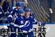 TAMPA, FL - MAY 19: Ondrej Palat #18 of the Tampa Bay Lightning celebrates with his teammates Victor Hedman #77 and Steven Stamkos #91 after scoring a goal on Braden Holtby #70 of the Washington Capitals during the first period in Game Five of the Eastern Conference Finals during the 2018 NHL Stanley Cup Playoffs at Amalie Arena on May 19, 2018 in Tampa, Florida. (Photo by Mike Carlson/Getty Images)