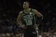 Boston Celtics' Terry Rozier in action during Game 3 of an NBA basketball second-round playoff series against the Philadelphia 76ers, Saturday, May 5, 2018, in Philadelphia. (AP Photo/Matt Slocum)