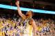 OAKLAND, CA - MAY 20: Stephen Curry #30 of the Golden State Warriors reacts during the game against the Houston Rockets during Game Three of the Western Conference Finals during the 2018 NBA Playoffs on May 20, 2018 at ORACLE Arena in Oakland, California. NOTE TO USER: User expressly acknowledges and agrees that, by downloading and/or using this Photograph, user is consenting to the terms and conditions of the Getty Images License Agreement. Mandatory Copyright Notice: Copyright 2018 NBAE (Photo by Andrew D. Bernstein/NBAE via Getty Images)