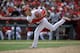 Los Angeles Angels starting pitcher Shohei Ohtani, of Japan, throws to the plate during the seventh inning of a baseball game against the Tampa Bay Rays Sunday, May 20, 2018, in Anaheim, Calif. (AP Photo/Mark J. Terrill)