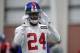 New York Giants cornerback Eli Apple works out during NFL football training camp, Wednesday, April 25, 2018, in East Rutherford, N.J. (AP Photo/Julio Cortez)