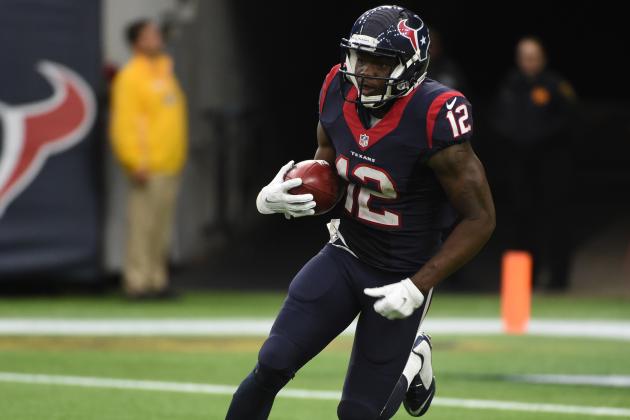 Houston Texans wide receiver Keith Mumphery (12) is shown during the second quarter of an NFL football game, Sunday, Nov. 29, 2015, in Houston. (AP Photo/Eric Christian Smith)