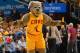 CLEVELAND,OH - MAY 4 : Mascot Moondog of the Cleveland Cavaliers gets the fans into the game against the Atlanta Hawks during the Eastern Conference Semifinals Game One on May 4, 2016 at The Quicken Loans Arena in Cleveland, Ohio. NOTE TO USER: User expressly acknowledges and agrees that, by downloading and/or using this Photograph, user is consenting to the terms and conditions of the Getty Images License Agreement. Mandatory Copyright Notice: Copyright 2016 NBAE (Photo by Jesse D. Garrabrant/NBAE via Getty Images)