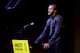 Former NFL quarterback and social justice activist Colin Kaepernick speeches after receiving the Amnesty International Ambassador of Conscience Award for 2018 in Amsterdam, Saturday April 21, 2018. Kaepernick became a controversial figure when refusing to stand for the national anthem, instead he knelt to protest racial inequality and police brutality. (AP Photo/Peter Dejong)