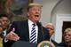 President Donald Trump speaks about North Korea before signing the