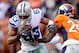 DENVER, CO - SEPTEMBER 17: Terrence Williams #83 of the Dallas Cowboys tries to break free from Bradley Roby #29 of the Denver Broncos at Sports Authority Field at Mile High on September 17, 2017 in Denver, Colorado. (Photo by Matthew Stockman/Getty Images)