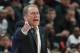 Michigan State head coach Tom Izzo argues during the second half of an NCAA men's college basketball tournament second-round game against Syracuse in Detroit, Sunday, March 18, 2018. (AP Photo/Paul Sancya)