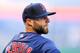 MIAMI, FL - APRIL 03: Dustin Pedroia #15 of the Boston Red Sox looks on prior to the game against the Miami Marlins at Marlins Park on April 3, 2018 in Miami, Florida. (Photo by Michael Reaves/Getty Images)