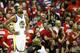 HOUSTON, TX - MAY 24: Kevin Durant #35 of the Golden State Warriors reacts late in the fourth quarter of Game Five of the Western Conference Finals of the 2018 NBA Playoffs against the Houston Rockets at Toyota Center on May 24, 2018 in Houston, Texas. (Photo by Ronald Martinez/Getty Images)