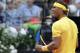 Spain's Rafael Nadal reacts after winning a point to Germany's Alexander Zverev during their final match at the Italian Open tennis tournament in Rome, Sunday, May 20, 2018. (AP Photo/Gregorio Borgia)