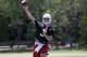 Arizona Cardinals' first-round draft pick Josh Rosen (3) runs drills during football rookie camp Friday, May 11, 2018, in Tempe, Ariz. (AP Photo/Matt York)