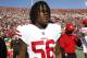 LOS ANGELES, CA - DECEMBER 31: Reuben Foster #56 of the San Francisco 49ers stands on the sideline prior to the game against the Los Angeles Rams at Los Angeles Memorial Coliseum on December 31, 2017 in Los Angeles, California. The 49ers defeated the Rams 34-13. (Photo by Michael Zagaris/San Francisco 49ers/Getty Images)