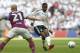 Fulham's English defender Ryan Sessegnon (R) makes a through pass in the build up to the opening goal by Fulham's English midfielder Tom Cairney during the English Championship play-off final football match between Aston Villa and Fulham at Wembley Stadium in London on May 26, 2018. (Photo by Ian KINGTON / AFP) / NOT FOR MARKETING OR ADVERTISING USE / RESTRICTED TO EDITORIAL USE (Photo credit should read IAN KINGTON/AFP/Getty Images)