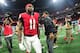 ATLANTA, GA - DECEMBER 31: Julio Jones #11 of the Atlanta Falcons walks off the field after beating the Carolina Panthers at Mercedes-Benz Stadium on December 31, 2017 in Atlanta, Georgia. (Photo by Scott Cunningham/Getty Images)