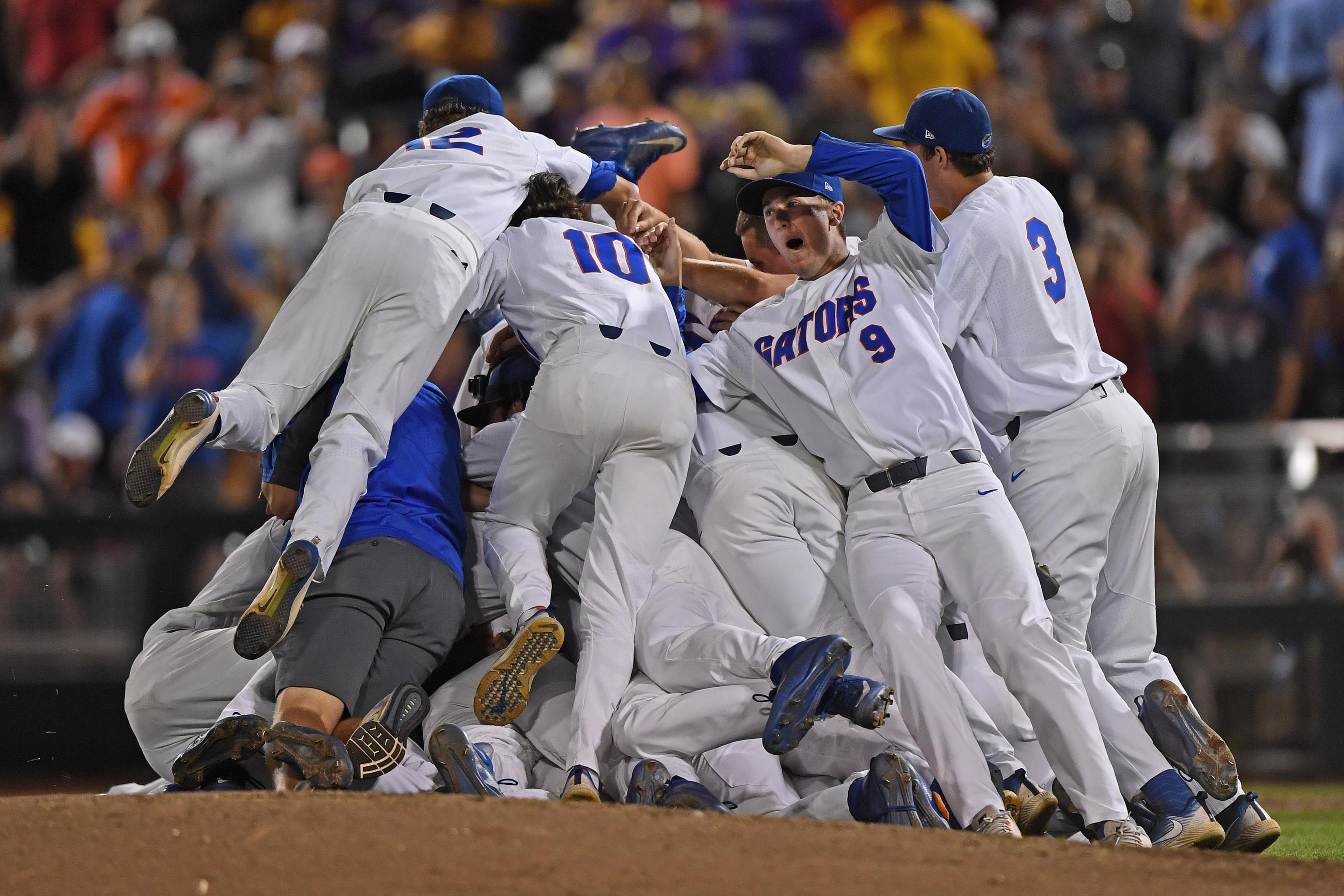 Brady Singer's 12 K's help Florida beat LSU in College World