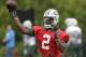 New York Jets quarterback Teddy Bridgewater throws during practice at the NFL football team's training camp in Florham Park, N.J., Tuesday, May 22, 2018. (AP Photo/Seth Wenig)
