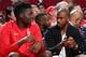 HOUSTON, TX - OCTOBER 21: Clint Capela #15 and Chris Paul #3 of the Houston Rockets talk during the game against the Dallas Mavericks on October 21, 2017 at the Toyota Center in Houston, Texas. NOTE TO USER: User expressly acknowledges and agrees that, by downloading and or using this photograph, User is consenting to the terms and conditions of the Getty Images License Agreement. Mandatory Copyright Notice: Copyright 2015 NBAE (Photo by Layne Murdoch/NBAE via Getty Images)