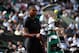 Serena Williams of the US looks on as she walks on court after a point against Czech Republic's Kristyna Pliskova during their women's singles first round match on day three of The Roland Garros 2018 French Open tennis tournament in Paris on May 29, 2018. (Photo by CHRISTOPHE SIMON / AFP) (Photo credit should read CHRISTOPHE SIMON/AFP/Getty Images)