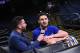 OAKLAND, CA - MAY 31: Jared Greenberg of NBATV speaks to Klay Thompson #11 of the Golden State Warriors during media availability as part of the 2018 NBA Finals on May 31, 2018 at ORACLE Arena in Oakland, California. NOTE TO USER: User expressly acknowledges and agrees that, by downloading and or using this photograph, User is consenting to the terms and conditions of the Getty Images License Agreement. Mandatory Copyright Notice: Copyright 2018 NBAE (Photo by Noah Graham/NBAE via Getty Images)