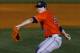Auburn pitcher Casey Mize throws during the first inning of a Southeastern Conference tournament the NCAA college baseball game against Texas A & M, on Thursday, May 24, 2018 in Hoover, Ala. (AP Photo / Butch Dill)